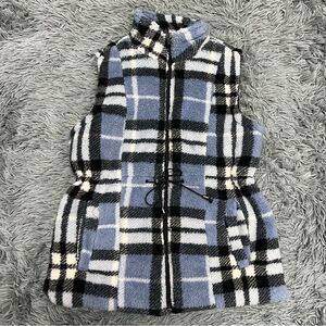 Architect Full Zip Plaid Sherpa Vest Size PM